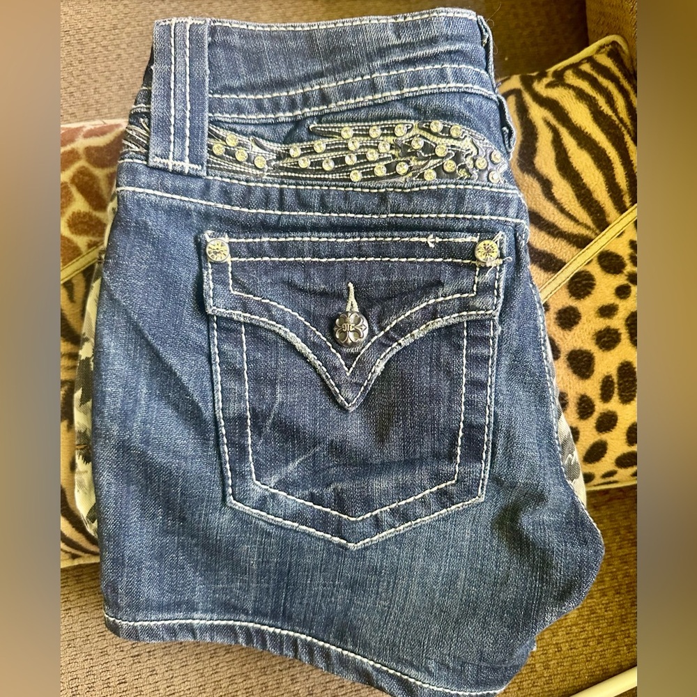 Miss Me Dark Blue Studded Jeans